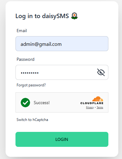 Daisy SMS Load Panel