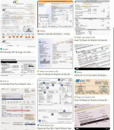 USA Electricity Bill / Gas BILL